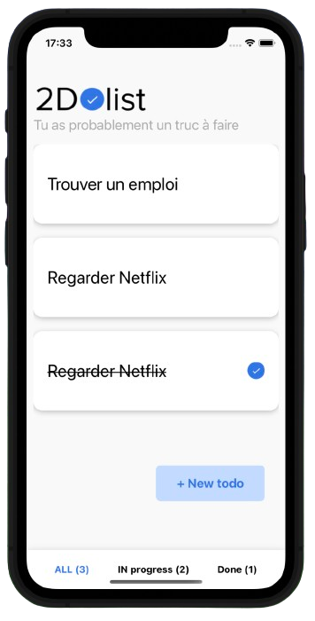 Capture d'écran de l'application